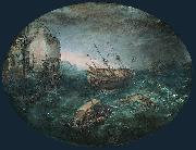 Adam Willaerts Shipwreck Off a Rocky Coast. oil painting